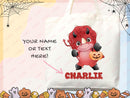 Personalized Halloween Tote Bag Custom Name Tote Kids Trick or Treat Halloween Gift Bag Goodie Bag Spooky Halloween Party Favor Gift Tote