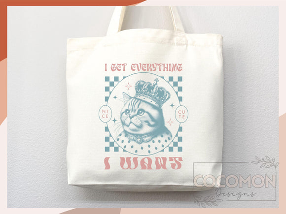 Cat Tote Bag Cat Lover Gift For Mom Cute Funny Canvas Tote Bag Animal Lover Reusable Bag Aesthetic Tote Shopper Women's Tote School Bag Tote