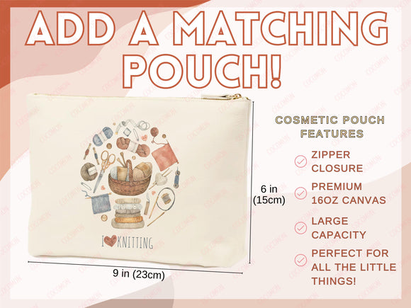 Knitting Lover Canvas Tote Bag Funny Knitting Bag Knit Everyday Tote Eco Friendly Gift Tote Shopper Reusable Grocery Bag Cute Aesthetic Bag