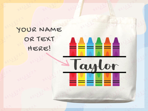 Personalized Name Tote Bag Custom Name Tote Bag Custom Tote Shopper Womens Bag Customized Name Gift For Her Kids Bag School Bag For Kids