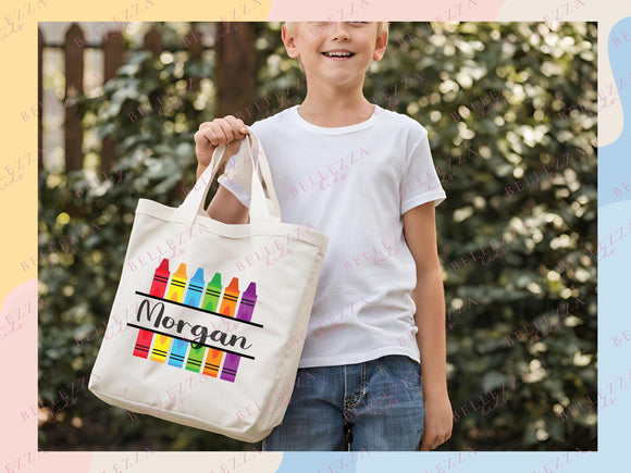 Personalized Name Tote Bag Custom Name Tote Bag Custom Tote Shopper Womens Bag Customized Name Gift For Her Kids Bag School Bag For Kids