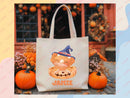 Personalized Halloween Tote Bag Custom Name Tote Kids Trick or Treat Halloween Gift Bag Goodie Bag Spooky Halloween Party Favor Gift Tote