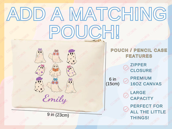 Personalized Halloween Tote Bag Custom Name Tote Kids Trick or Treat Halloween Gift Bag Goodie Bag Spooky Halloween Party Favor Gift Tote