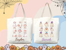 Personalized Halloween Tote Bag Custom Name Tote Kids Trick or Treat Halloween Gift Bag Goodie Bag Spooky Halloween Party Favor Gift Tote