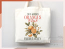 Oranges Canvas Tote Bag Farmers Market Tote Bag Gift Tote Shopper Bag Everyday Tote Eco Friendly Tote Reusable Grocery Bag Cute Summer Bag