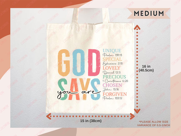 Faith Tote Bag Christian Tote Bag Gift Religious Scripture Gift Bible Verse Christian Girl Gift Church Sunday School Bag Campus Tote Shopper