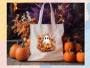 Personalized Halloween Tote Bag Custom Name Tote Kids Trick or Treat Halloween Gift Bag Goodie Bag Spooky Halloween Party Favor Gift Tote