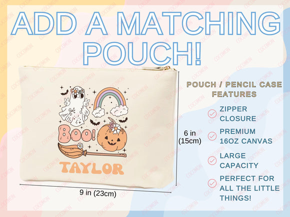Personalized Halloween Tote Bag Custom Name Tote Kids Trick or Treat Halloween Gift Bag Goodie Bag Spooky Halloween Party Favor Gift Tote