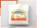 Goldfish Canvas Tote Bag Goldfish Lover Gift Tote Bag Everyday Tote Eco Friendly Aesthetic Tote Shopper Reusable Grocery Bag Cute Bag Animal