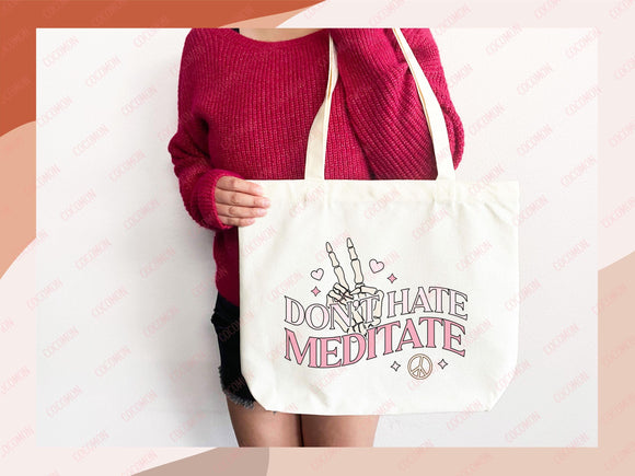 Yoga Canvas Tote Bag Fun Yoga Lover Gift for Yoga Tote Bag Everyday Tote Eco Friendly Aesthetic Tote Shopper Reusable Grocery Bag Cute Bag