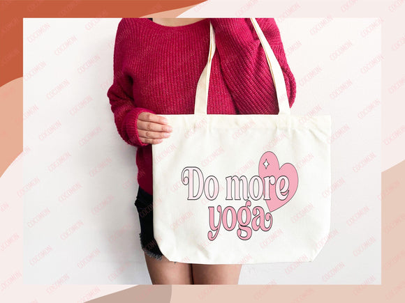 Yoga Canvas Tote Bag Fun Yoga Lover Gift for Yoga Tote Bag Everyday Tote Eco Friendly Aesthetic Tote Shopper Reusable Grocery Bag Cute Bag