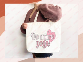 Yoga Canvas Tote Bag Fun Yoga Lover Gift for Yoga Tote Bag Everyday Tote Eco Friendly Aesthetic Tote Shopper Reusable Grocery Bag Cute Bag