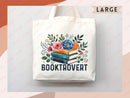 Book Lovers Tote Booktrovert Tote Bag Gift for Book Lover Bookworms Gift For Teachers Readers' Tote Shopper Library Bag School aesthetic bag