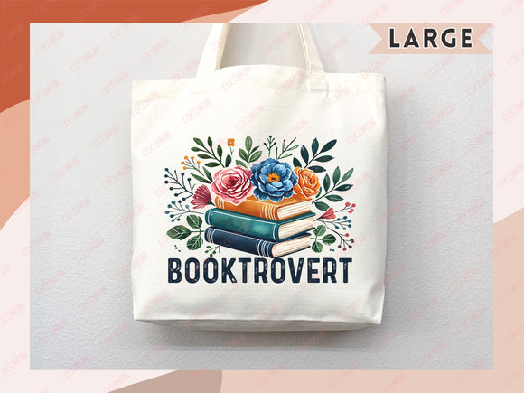 Book Lovers Tote Booktrovert Tote Bag Gift for Book Lover Bookworms Gift For Teachers Readers' Tote Shopper Library Bag School aesthetic bag