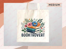 Book Lovers Tote Booktrovert Tote Bag Gift for Book Lover Bookworms Gift For Teachers Readers' Tote Shopper Library Bag School aesthetic bag