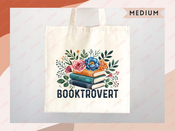 Book Lovers Tote Booktrovert Tote Bag Gift for Book Lover Bookworms Gift For Teachers Readers' Tote Shopper Library Bag School aesthetic bag