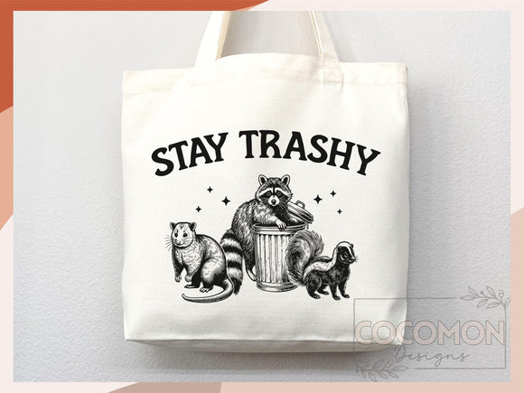 Raccoon Canvas Tote Bag Funny Raccoon Lover Gift Tote Bag Everyday Tote Eco Friendly Tote Shopper Gift Tote Reusable Grocery Bag Cute Bag