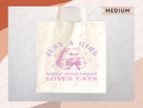 Cat Tote Bag Cat Lover Gift For Mom Cute Funny Canvas Tote Bag Animal Lover Reusable Bag Aesthetic Tote Shopper Women's Tote School Bag Tote