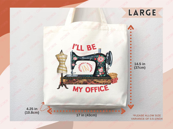 Sewing Lover Canvas Tote Bag Funny Gift Sewing Bag Knit Everyday Tote Eco Friendly Gift Tote Shopper Reusable Grocery Bag Cute Aesthetic Bag