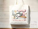 Baking Lover Canvas Tote Bag Funny Baker Gift Tote Bag Everyday Tote Eco Friendly Gift Tote Shopper Reusable Grocery Bag Cute Aesthetic Bag