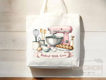 Baking Lover Canvas Tote Bag Funny Baker Gift Tote Bag Everyday Tote Eco Friendly Gift Tote Shopper Reusable Grocery Bag Cute Aesthetic Bag
