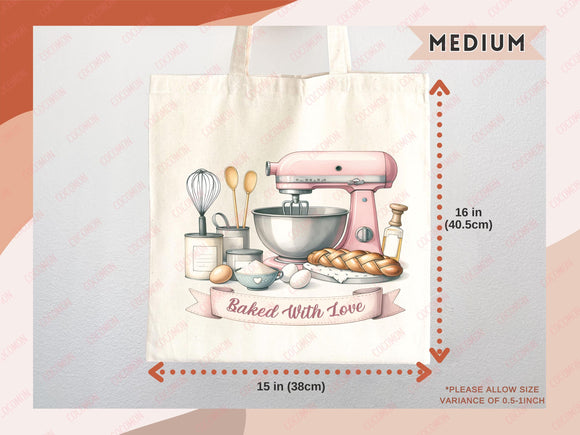 Baking Lover Canvas Tote Bag Funny Baker Gift Tote Bag Everyday Tote Eco Friendly Gift Tote Shopper Reusable Grocery Bag Cute Aesthetic Bag