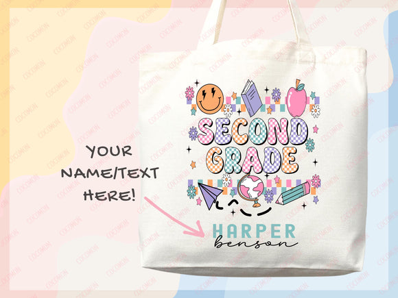 Personalized Name Tote Bag Custom Name Tote Bag Custom Tote Shopper Womens Bag Customized Name Gift For Her Kids Bag School Bag For Kids