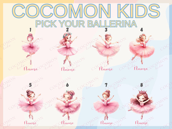 Personalized Name Tote Bag Ballerina Ballet Gift Daycare Diaper Bag Custom Tote Customized Name Back to School Bag for Kids Bag Kindergarten