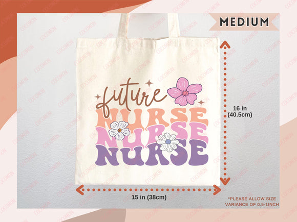 Nurse Canvas Tote Bag Nursing Bag Registered Nurse Gift for Her Women Bag Everyday Tote Eco Friendly Gift Tote Shopper Reusable Grocery Bag