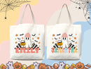 Personalized Halloween Tote Bag Custom Name Tote Kids Trick or Treat Halloween Gift Bag Goodie Bag Spooky Halloween Party Favor Gift