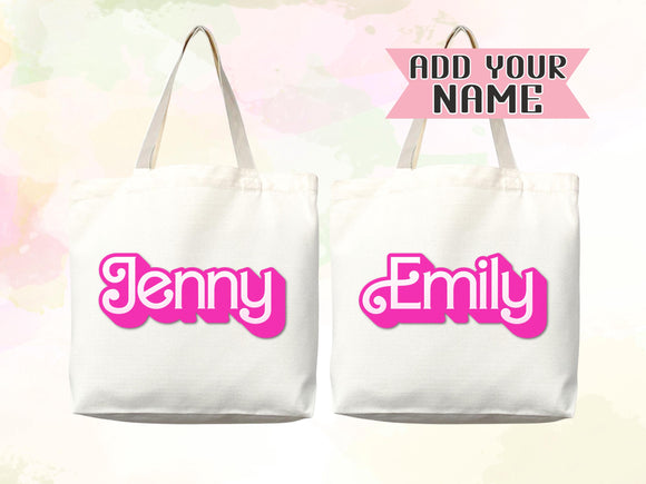 Personalized Name Tote Bag Custom Name Tote Bag Custom Tote Shopper Womens Bag Customized Name Gift For Her Kids Bag School Bag For Kids