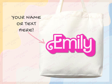 Personalized Name Tote Bag Custom Name Tote Bag Custom Tote Shopper Womens Bag Customized Name Gift For Her Kids Bag School Bag For Kids