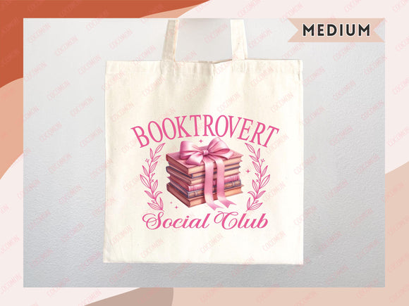 Book Lovers Tote Booktrovert Tote Bag Gift for Book Lover Bookworms Gift For Teachers Readers' Tote Shopper Library Bag School aesthetic bag