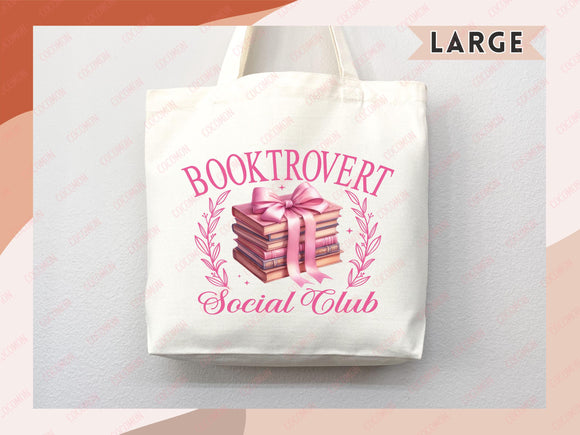 Book Lovers Tote Booktrovert Tote Bag Gift for Book Lover Bookworms Gift For Teachers Readers' Tote Shopper Library Bag School aesthetic bag