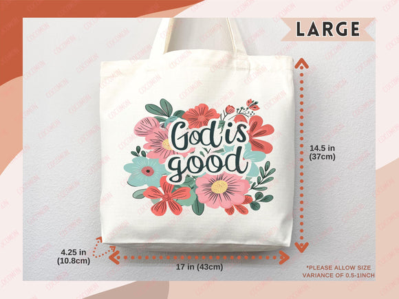 Faith Tote Bag Christian Tote Bag Gift Religious Scripture Gift Bible Verse Christian Girl Gift Church Sunday School Bag Campus Tote Shopper