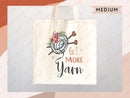 Knitting Lover Canvas Tote Bag Funny Knitting Bag Knit Everyday Tote Eco Friendly Gift Tote Shopper Reusable Grocery Bag Cute Aesthetic Bag