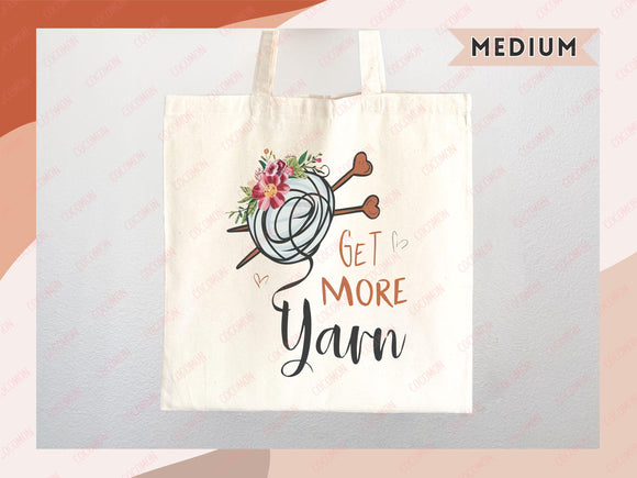 Knitting Lover Canvas Tote Bag Funny Knitting Bag Knit Everyday Tote Eco Friendly Gift Tote Shopper Reusable Grocery Bag Cute Aesthetic Bag