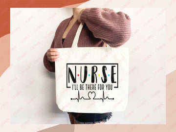 Nurse Canvas Tote Bag Nursing Bag Registered Nurse Gift for Her Women Bag Everyday Tote Eco Friendly Gift Tote Shopper Reusable Grocery Bag