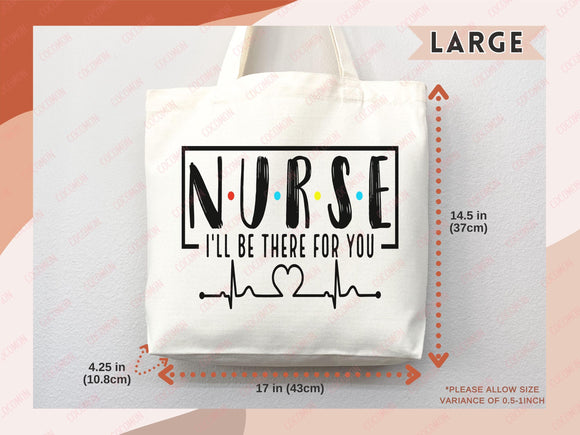 Nurse Canvas Tote Bag Nursing Bag Registered Nurse Gift for Her Women Bag Everyday Tote Eco Friendly Gift Tote Shopper Reusable Grocery Bag