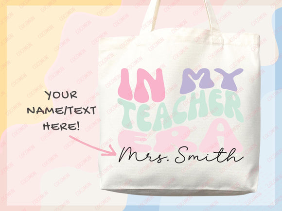 Teacher Appreciation Gift Tote Bag Canvas Custom Teacher Gift Personalized School Bag Gifted Teacher Tote Reusable Bag School Campus Bag