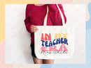 Teacher Appreciation Gift Tote Bag Canvas Custom Teacher Gift Personalized School Bag Gifted Teacher Tote Reusable Bag School Campus Bag