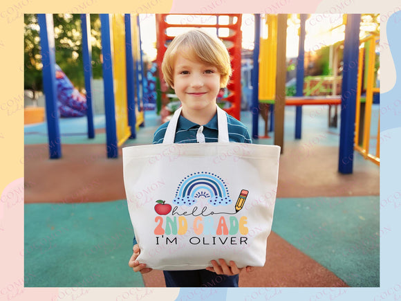 Personalized Name Tote Bag Custom Name Tote Bag Custom Tote Shopper Womens Bag Customized Name Gift For Her Kids Bag School Bag For Kids