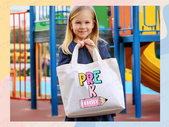 Personalized Name Tote Bag Barn Animal Gift Daycare Diaper Bag Custom Name Tote Customized Name Back to School Bag for Kids Bag Kindergarten