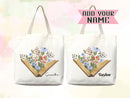 Personalized Name Tote Bag Custom Name Tote Bag Custom Tote Shopper Library Bag Customized Name Gift For Her Kids Bag School Bag For Kids