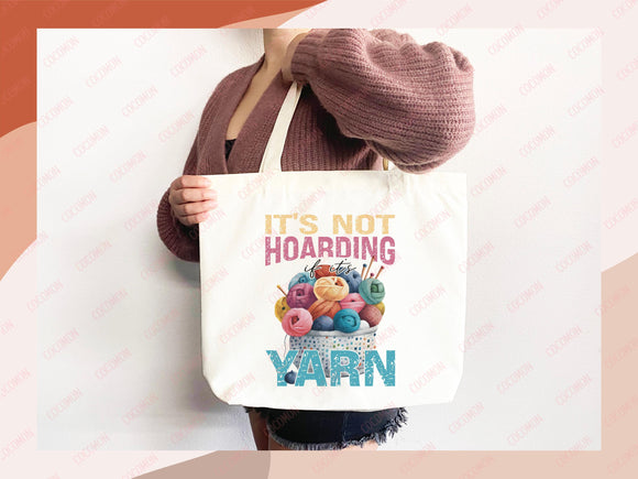 Knitting Lover Canvas Tote Bag Funny Knitting Bag Knit Everyday Tote Eco Friendly Gift Tote Shopper Reusable Grocery Bag Cute Aesthetic Bag