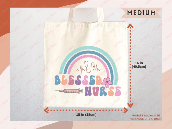 Nurse Canvas Tote Bag Nursing Bag Registered Nurse Gift for Her Women Bag Everyday Tote Eco Friendly Gift Tote Shopper Reusable Grocery Bag