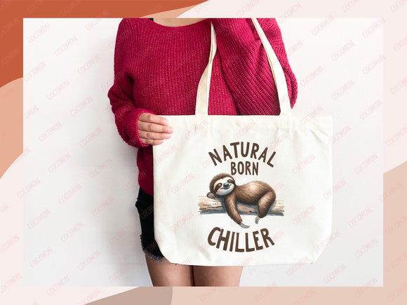 Sloth Canvas Tote Bag Funny Sloth Lover Gift Tote Bag Everyday Tote Eco Friendly Gift Tote Shopper Bag Reusable Grocery Bag Cute Bag Animal