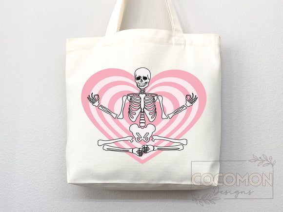 Yoga Canvas Tote Bag Fun Yoga Lover Gift for Yoga Tote Bag Everyday Tote Eco Friendly Aesthetic Tote Shopper Reusable Grocery Bag Cute Bag