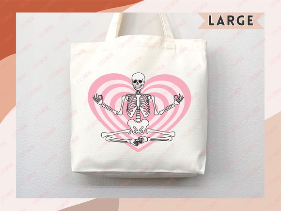 Yoga Canvas Tote Bag Fun Yoga Lover Gift for Yoga Tote Bag Everyday Tote Eco Friendly Aesthetic Tote Shopper Reusable Grocery Bag Cute Bag