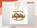 Sloth Canvas Tote Bag Funny Sloth Lover Gift Tote Bag Everyday Tote Eco Friendly Gift Tote Shopper Bag Reusable Grocery Bag Cute Bag Animal